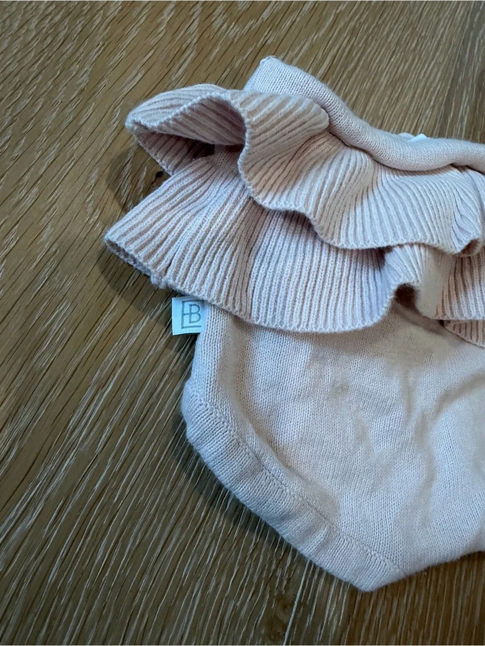 Elegant Baby • Pink Knit Ruffle Bloomer